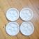 4 vintage snail plates in white porcelain by Pillivuyt
