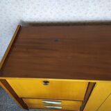 Scandinavian enfilade with showcase, compas foot