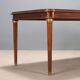 Antique mahogany table with gilded bronze and glass, United Kingdom 1900s