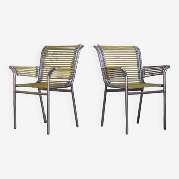 Deux fauteuils Sandows style Rene Herbst Infabrica