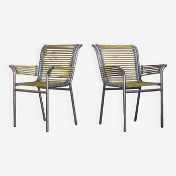 Two rene herbst style  bungee armchairs Infabrica