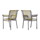 Two Rene Herbst Infabrica style Bungee armchairs