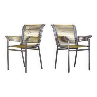Deux fauteuils Sandows style Rene Herbst Infabrica