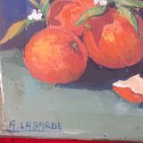 Still life on canvas by André Labarde