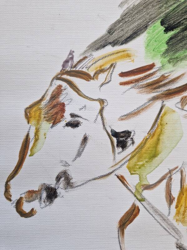 Mathilde de Boisboisel (Born in 1945) Oil on canvas - The Polo Player