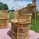 Vintage garden furniture in wicker rattan 1960 - complete 4-piece set