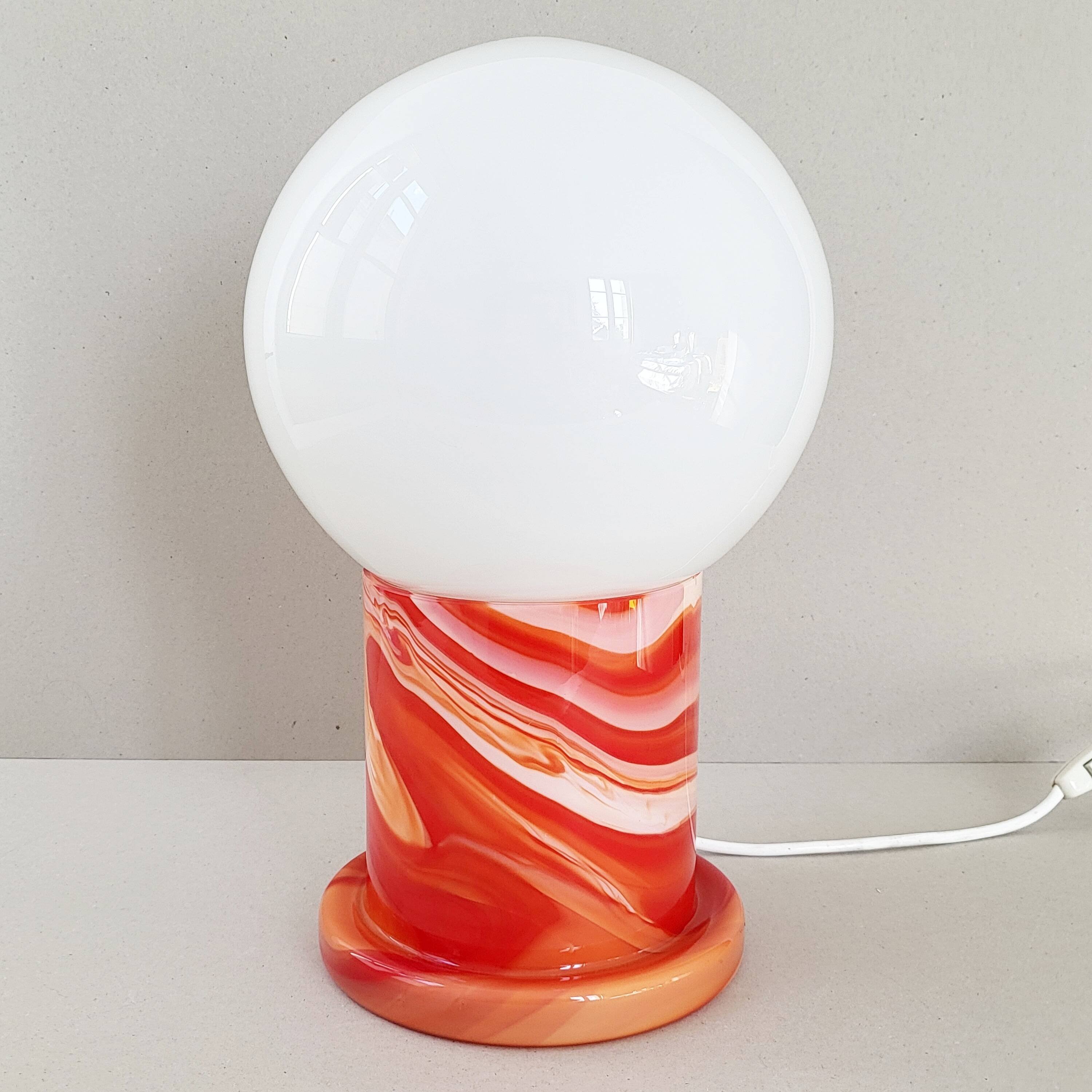 Lampe de table en verre de Murano 1960