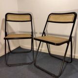 Pair of Italian folding chairs