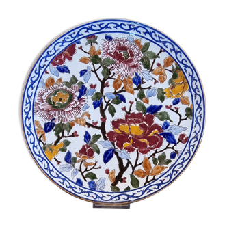 Plat Gien modèle Pivoines
