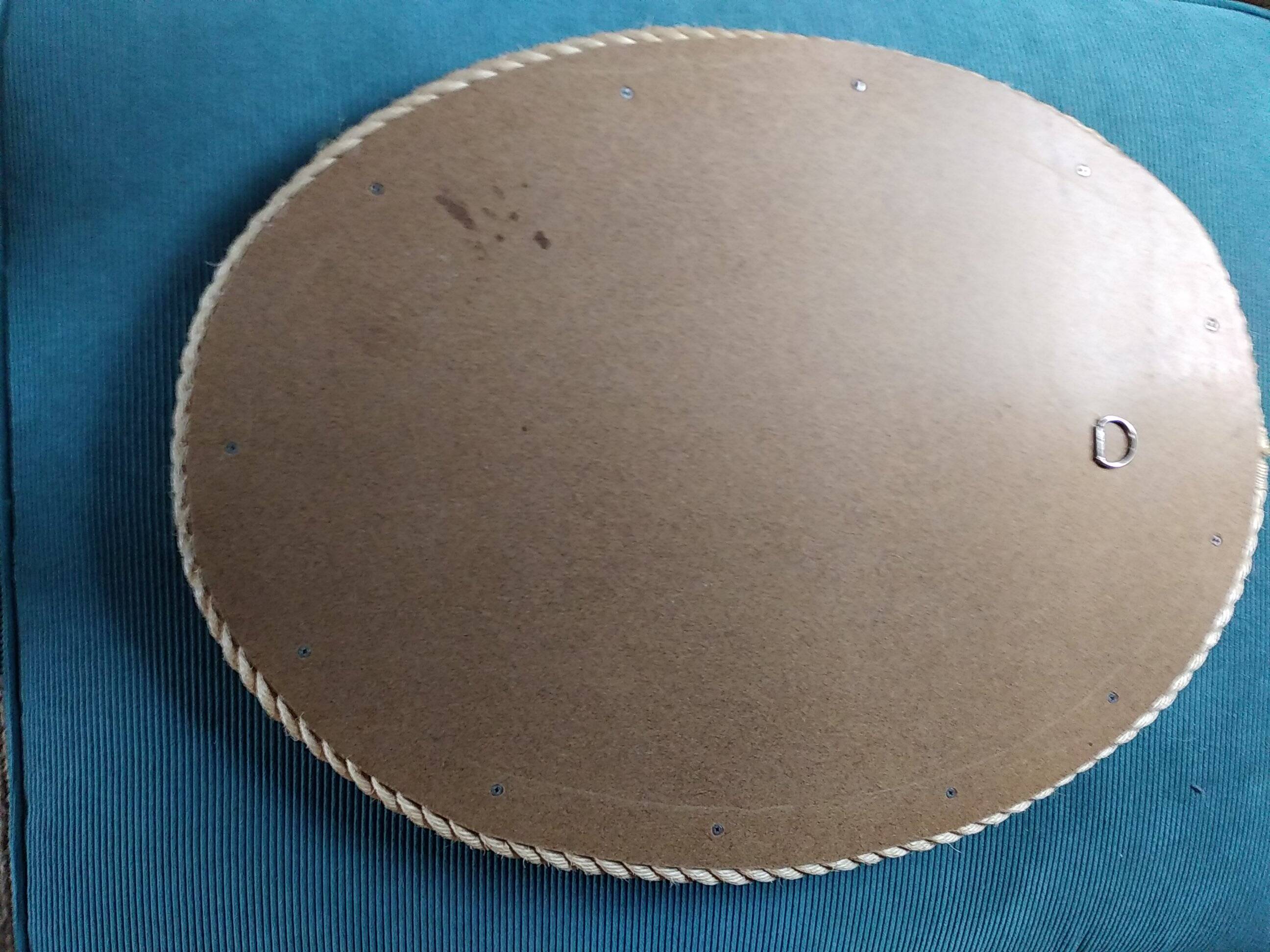 Vintage oval rope mirror. 65 x 50 cm.