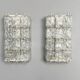 Pair of frosted glass wall sconces by Barovier & Toso, Italy, 1960s