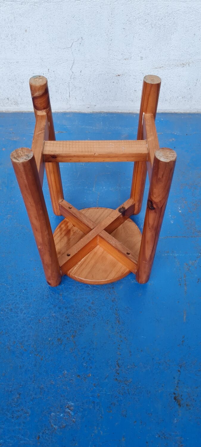 Solid pine stool 1970