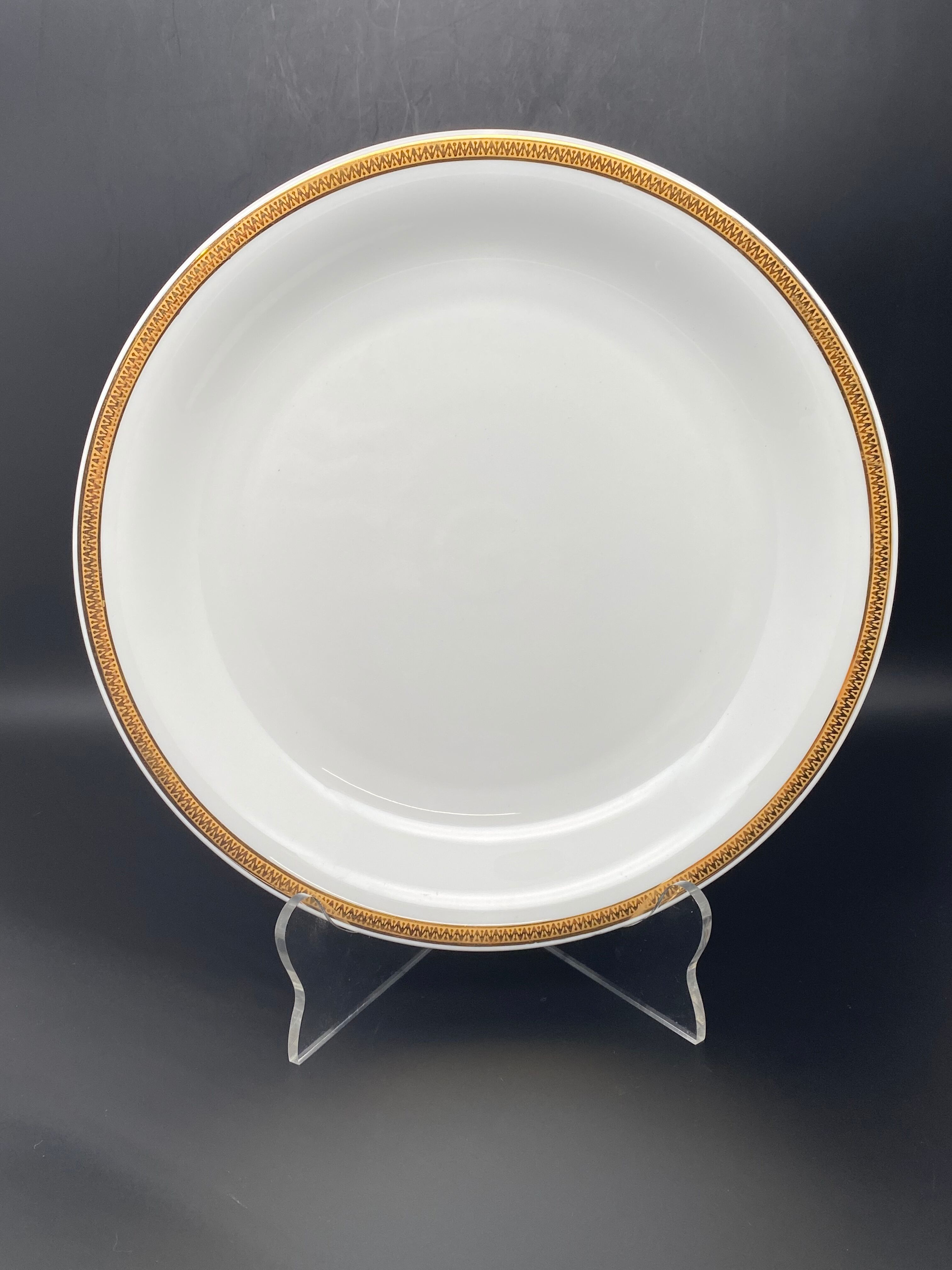 Hollow plates Limoges gold border