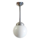 Suspension industrielle globe opaline - mid. XXéme