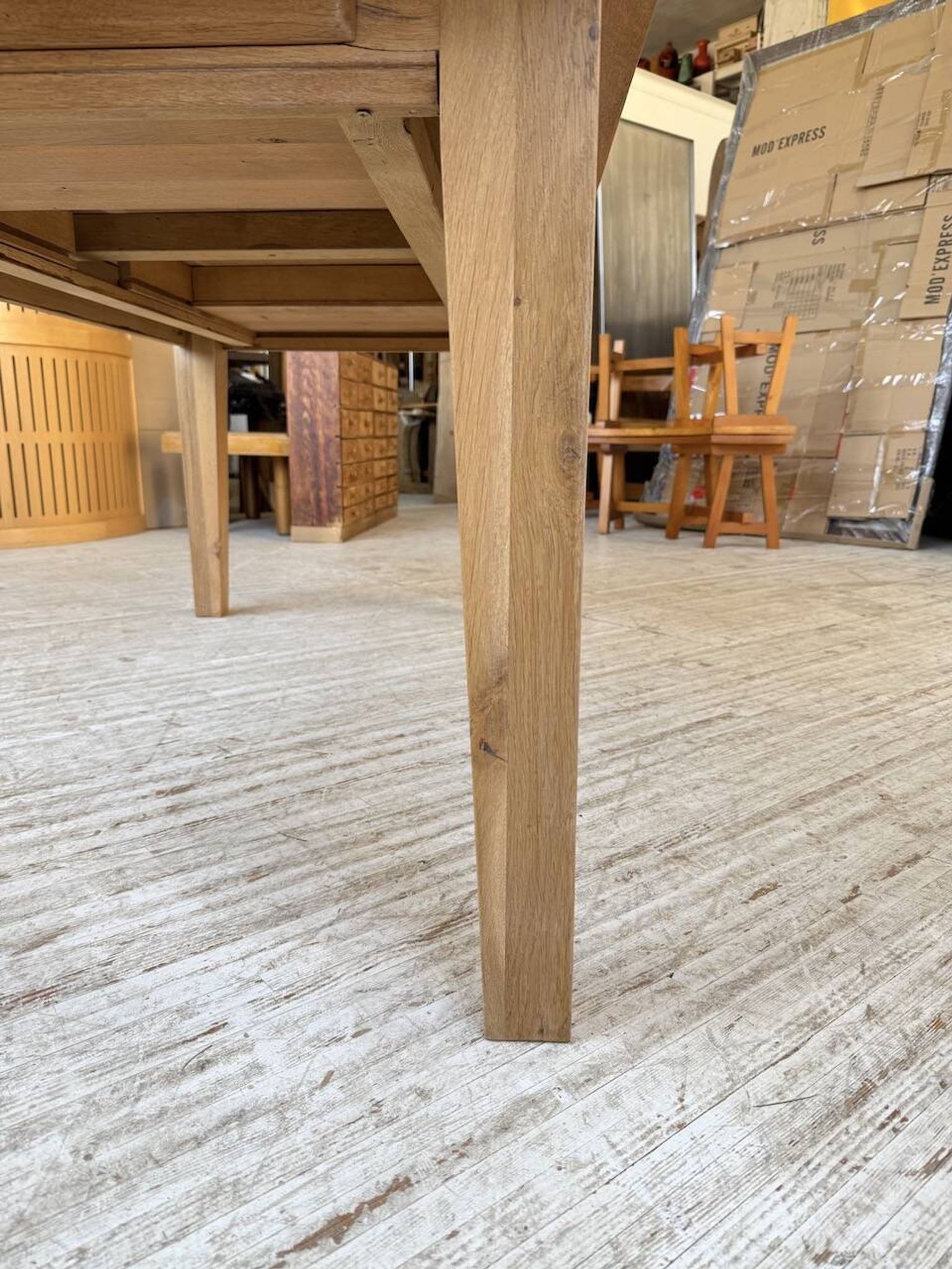 Table de ferme extensible en chêne massif