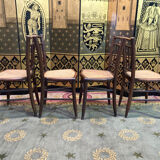 4 tanned bistro chairs