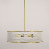 Brass Pendant Light in the Style of Mathieu Matégot Mid-Century, France, 1950s