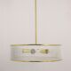 Brass Pendant Light in the Style of Mathieu Matégot Mid-Century, France, 1950s