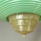 Scandinavian green acrylic clip on hanging lamp 1960s