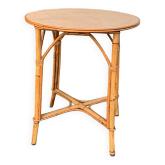 Vintage rattan table