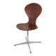 Vintage rotating chair in rosewood and chromed metal, 1950