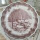 Set of 12 Swiss Landscape HE dinner plates with brown winter decor