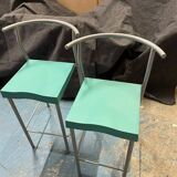 Set of 2 High Globe bar stools H.65cm Starck for Kartell