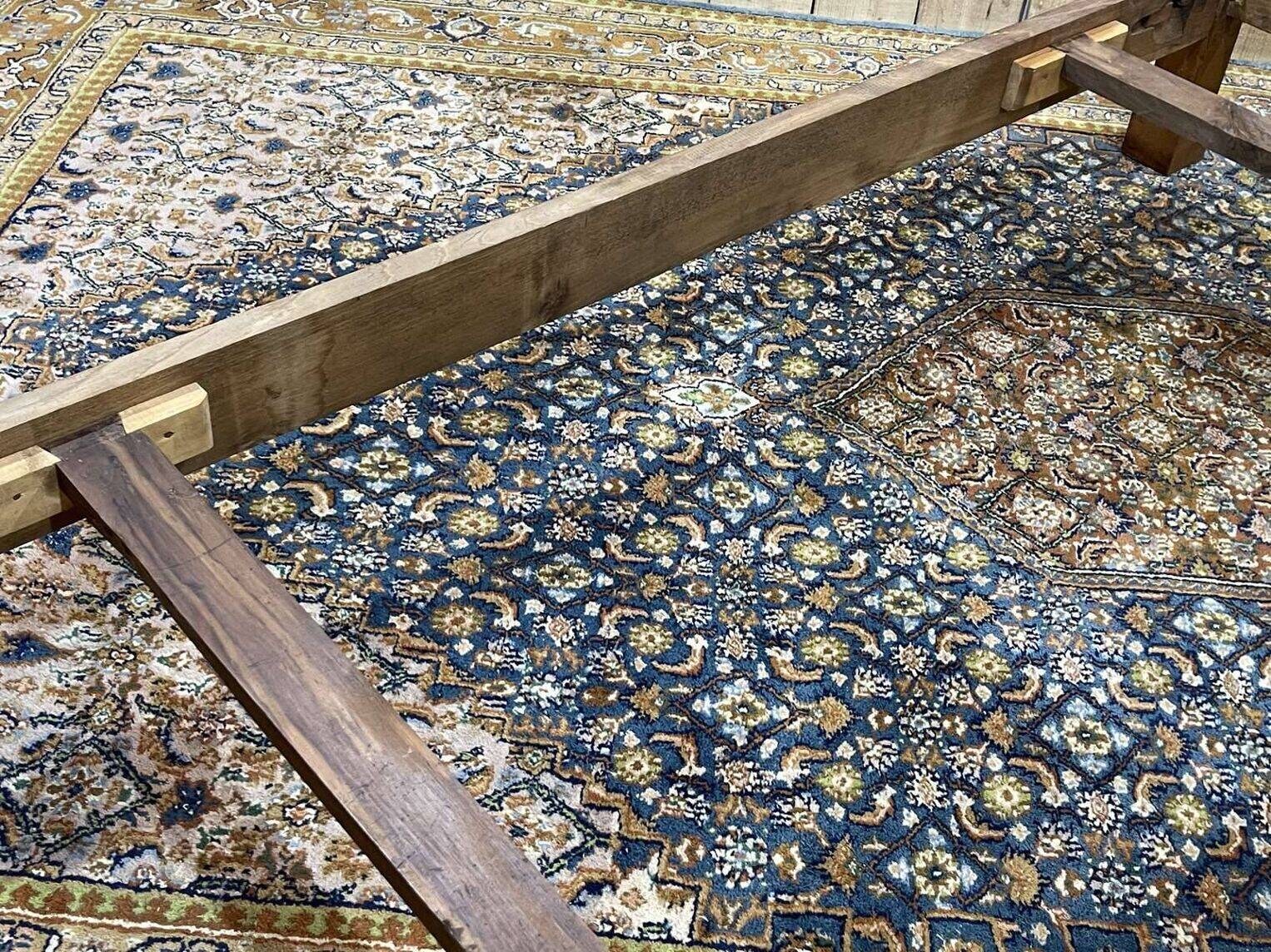 19th century Empire sleigh bed in cherry wood - Bedding: 1m82x98cm