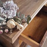Old open walnut buffet