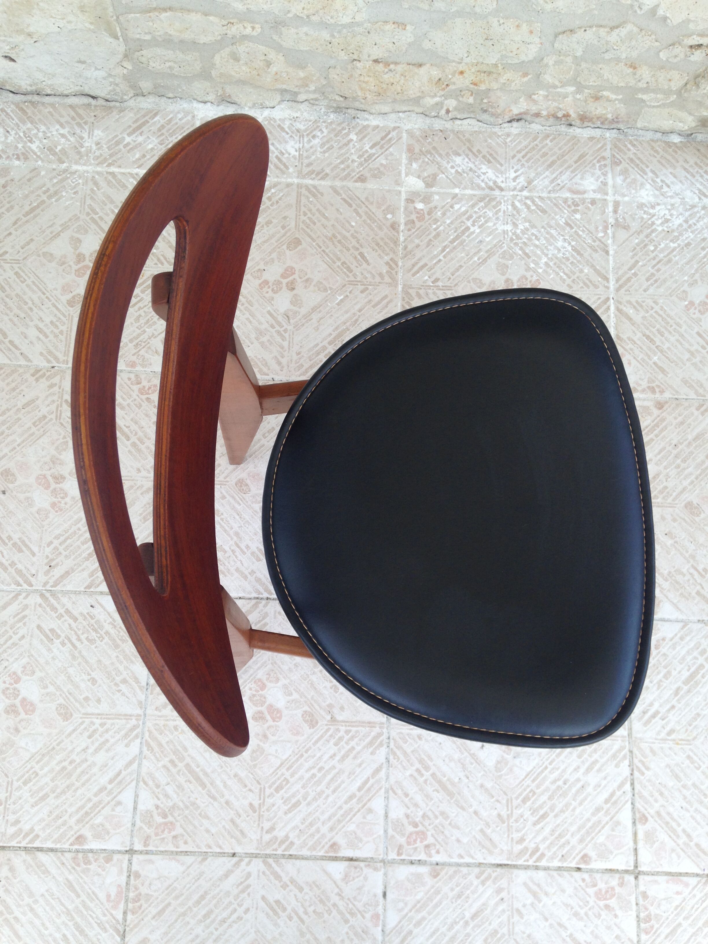 Set of 4 vintage chairs by Roger Landault for the Sentou House