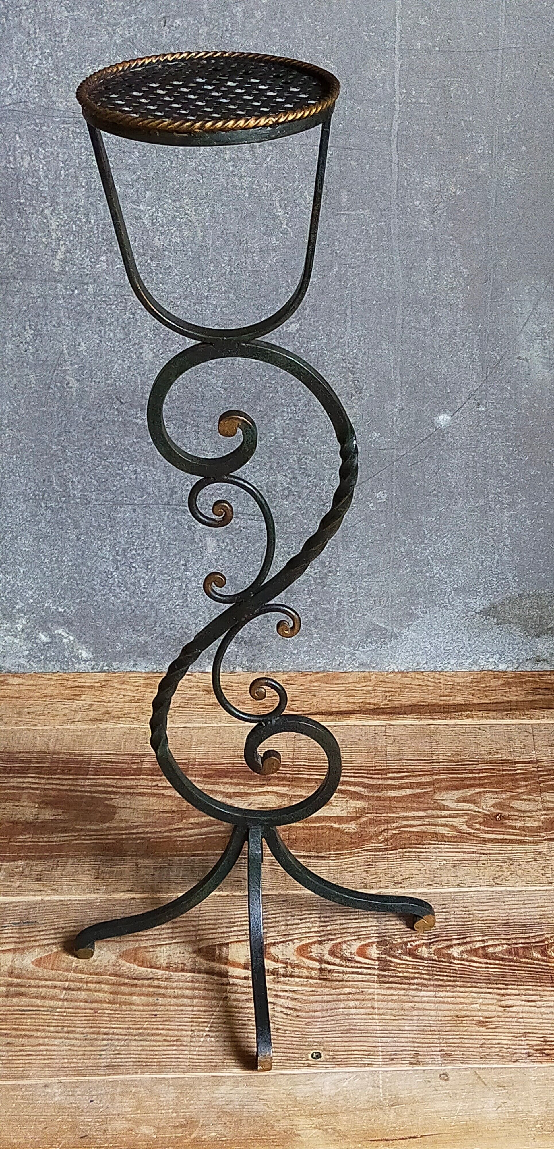 Wrought iron plant harness 50s