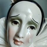 Vintage Pierrot ceramic lamp base.