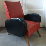 Rock n roll style skai armchair