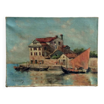 Painting "The Flemish port"