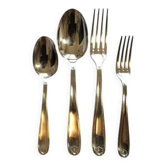 Ménagère CHRISTOFLE en métal argenté, modèle Printania