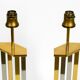 Pair of very rare 1970s XXL brass table lamps from Vereinigte Werkstätten