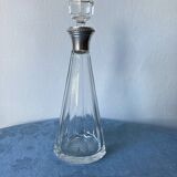 Art Deco crystal and sterling silver carafe