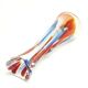 Mid-century modern vase, multicolour glass, Huta Hortensja, Poland, 1970s