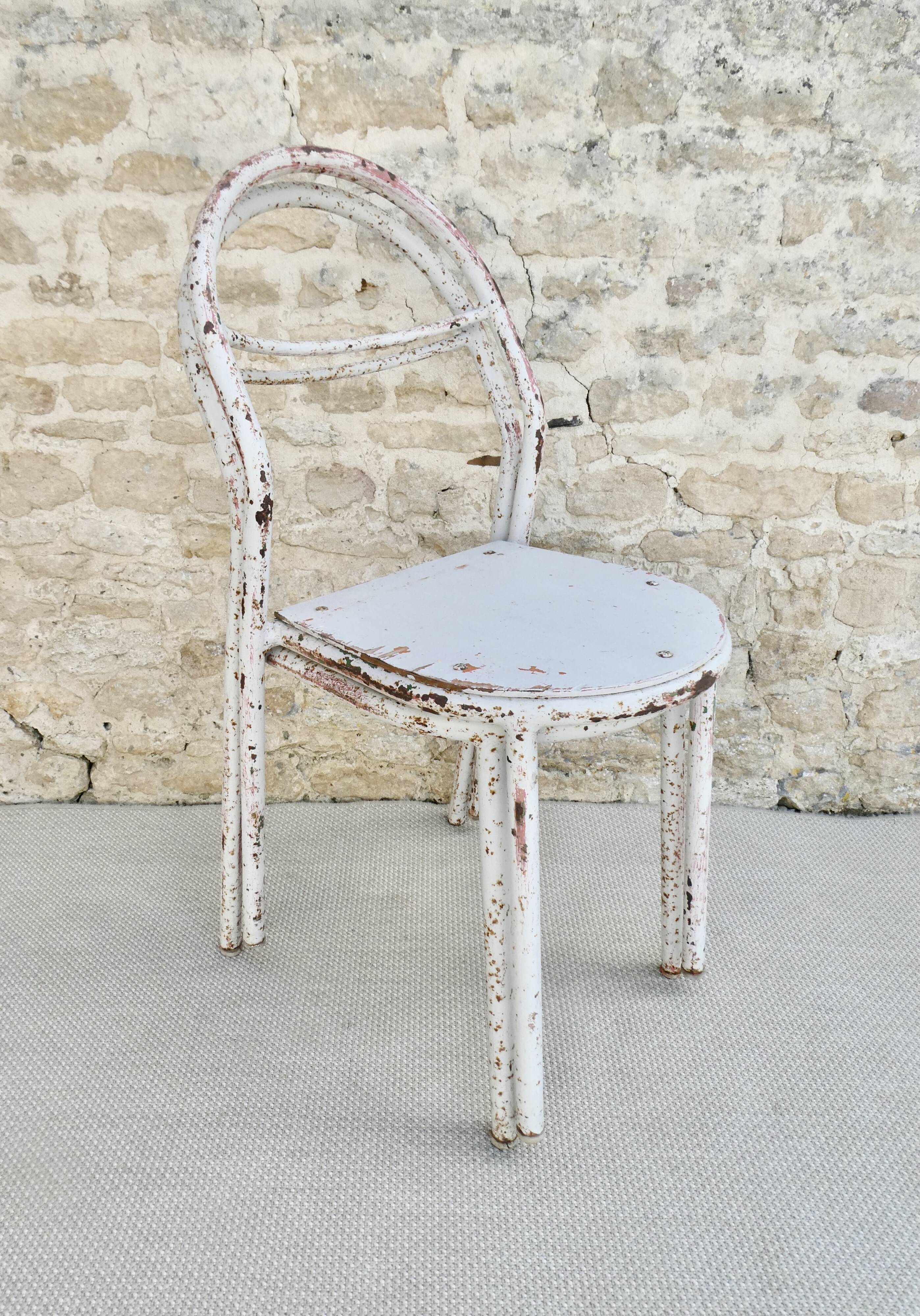 Pair of Mobilor chairs, in metal and wood