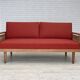 1970s, Danish drop-arm daybed/sofa by Illum Wikkelsø, furniture wool.