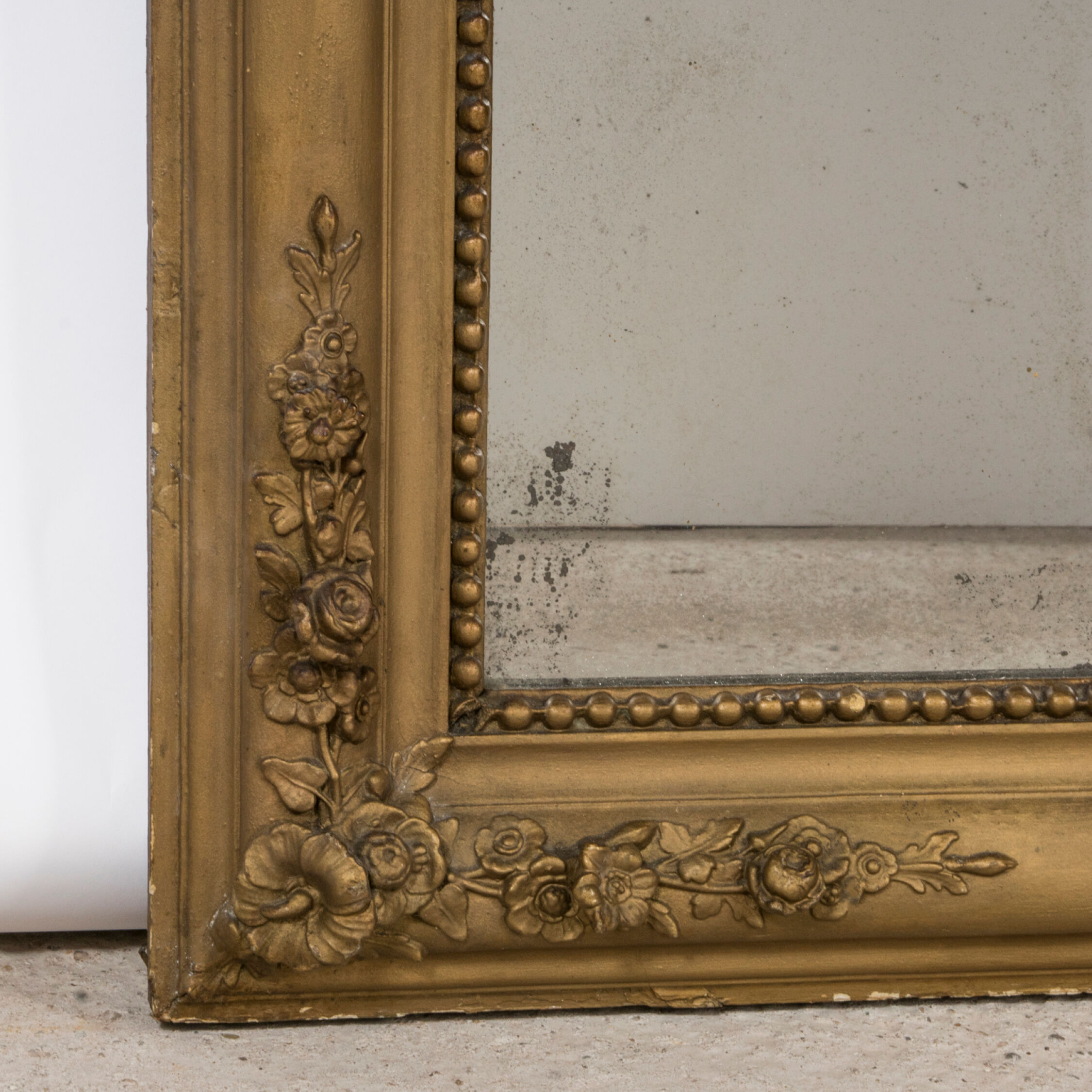 Antique flower mirror - 158x110cm