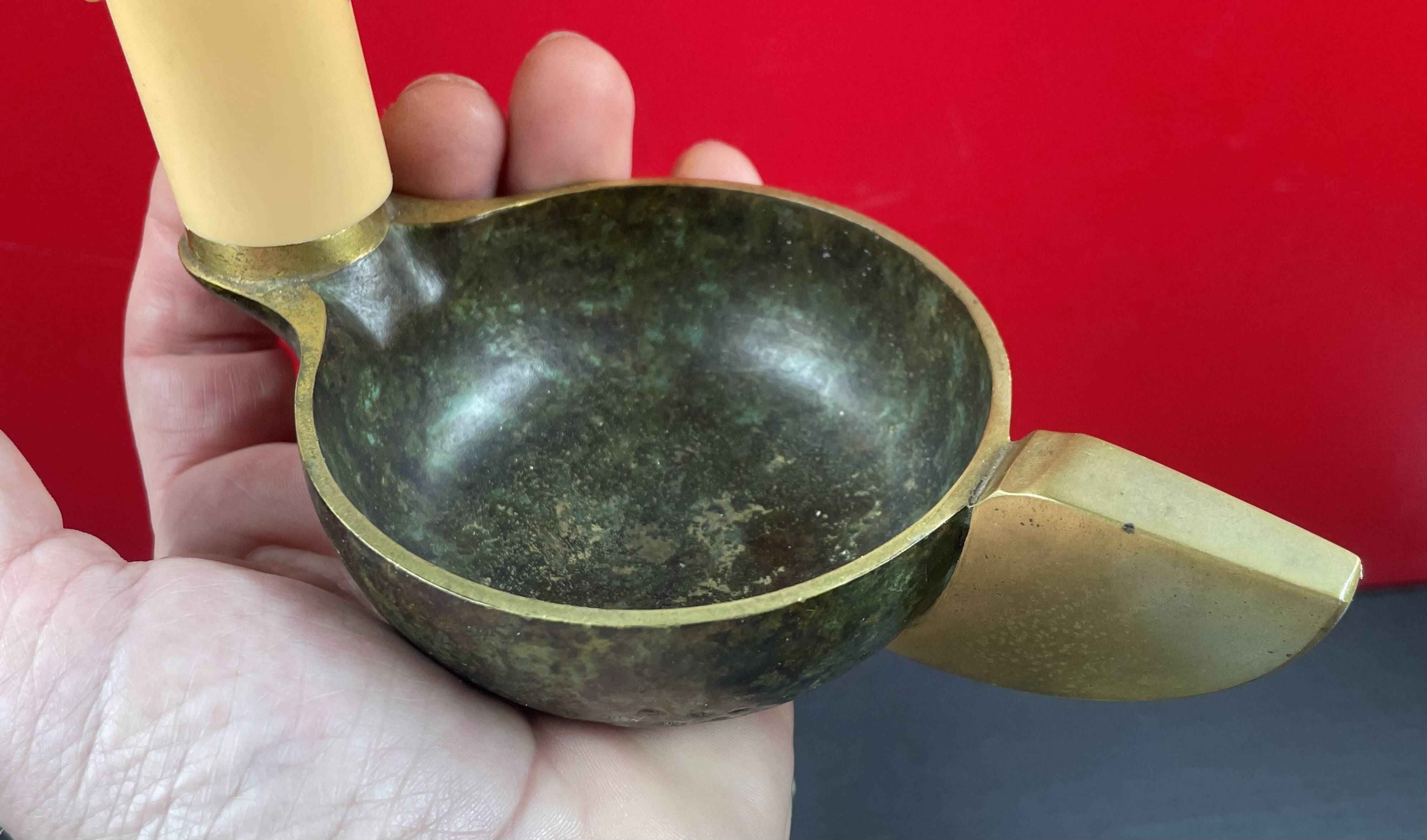 Old bronze candle holder lamp