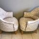 Old toad armchairs year 70s