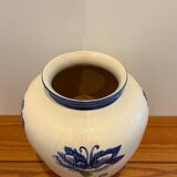 Vase terre cuite, bleuet