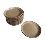 Series of 8 stoneware plates