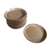 Série de 8 assiettes en grès