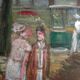 Theatre decoration painted on wood