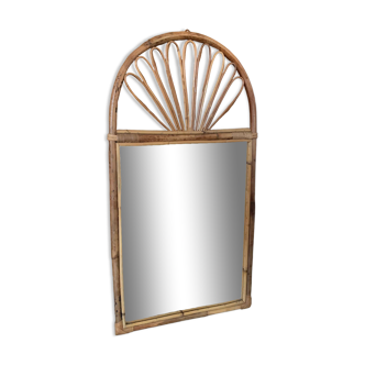 Vintage rattan mirror