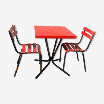 Lot de table bistrot et ses 2 chaises