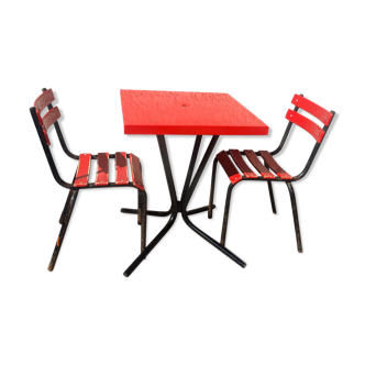 Lot de table bistrot et ses 2 chaises